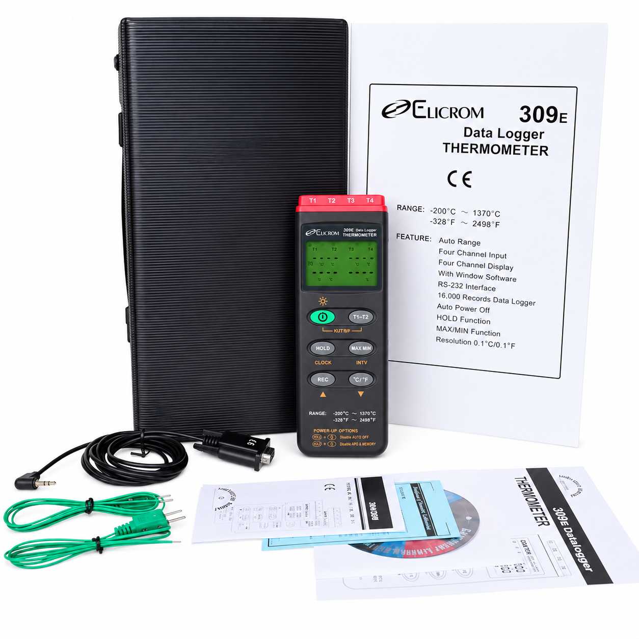 Termómetro Datalogger de 4 canales - ELICROM