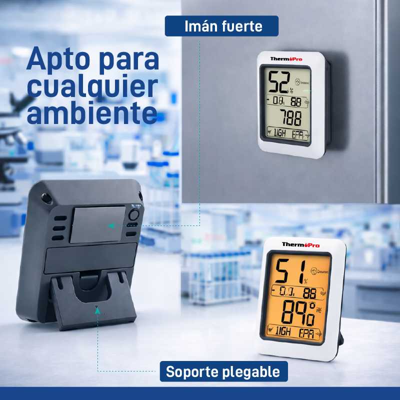 Termohigrómetro digital para interiores y monitor de humedad con bluetooth - ELICROM