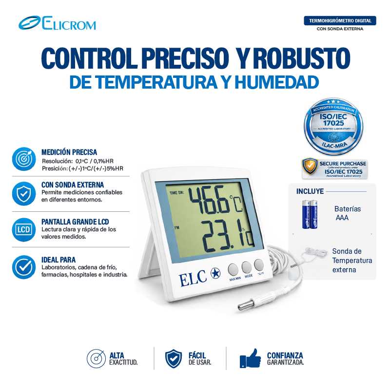 Termohigrómetro con sonda externa - Imagen 2